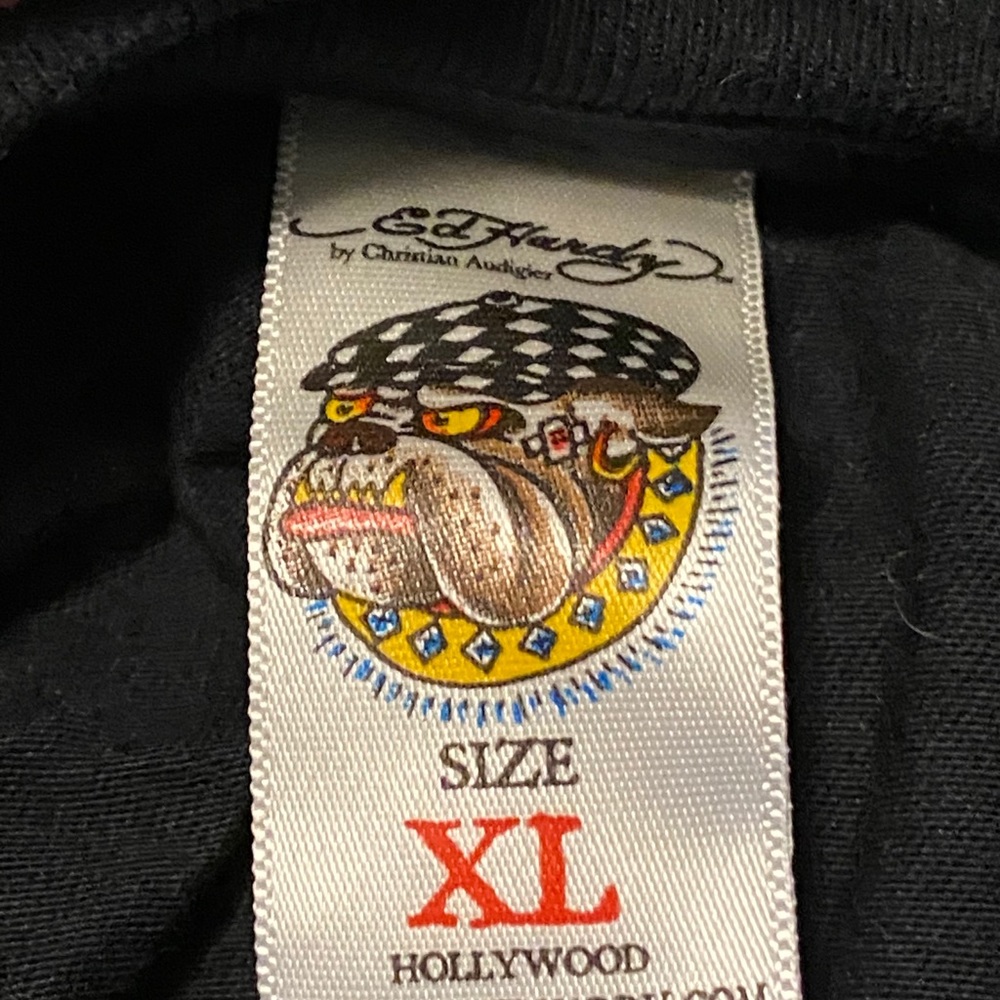 Ed Hardy Skeleton Biker T-Shirt Men’s Size XL
